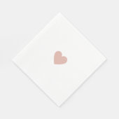 モダン シンプル ピンク ハート スタンダードランチョンナプキン (角)