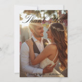 モダン シンプル フォト ウェディング サンクス カード 付メモ (正面)
