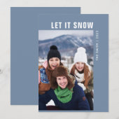 モダン シンプル フォト レット イット スノー クリスマス (正面/裏面)