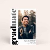 モダン シンプル フォト 卒業おめでとう 招待状