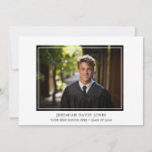 モダン シンプル フォト 卒業式 招待状 (正面)