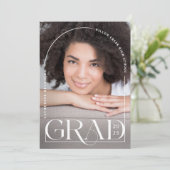モダン シンプル フォト 卒業発表 招待状 (スタンド正面)