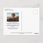 モダン シンプル フォト 卒業 ありがとうございます ポストカード (裏面)