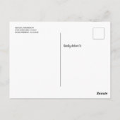 モダン シンプル フォト 卒業 ありがとう ブルー ポストカード (裏面)