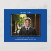 モダン シンプル フォト 卒業 ありがとう ポストカード (正面)