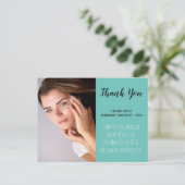 モダン シンプル フォト 卒業 ありがとう ポストカード (スタンド正面)