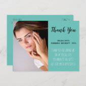 モダン シンプル フォト 卒業 ありがとう ポストカード (正面/裏面)