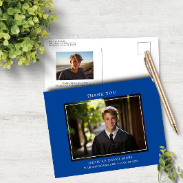 モダン シンプル フォト 卒業 ありがとう ポストカード