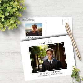 モダン シンプル フォト 卒業 ありがとう ポストカード