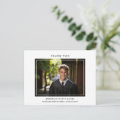 モダン シンプル フォト 卒業 ありがとう ポストカード (スタンド正面)