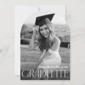 モダン シンプル フォト 卒業 招待状 (正面)