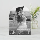 モダン シンプル フォト 卒業 招待状 (スタンド正面)