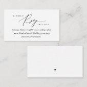 モダン シンプル ブラック カリグラフィー, オンライン RSVP エンクロージャーカード (正面/裏面)