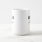 モダン シンプル ブラック タイポグラフィー カスタム ガーデナー コーヒーマグカップ (中央)