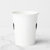 モダン シンプル ブラック ハート 紙コップ (右)