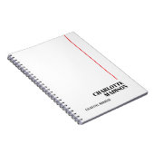 モダン シンプル ブラック ホワイト おしゃれ ミニマル プレーン ノートブック (右側)