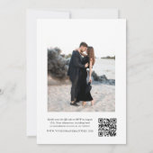 モダン シンプル ブラック＆ホワイト ウェディング 招待状 (裏面)