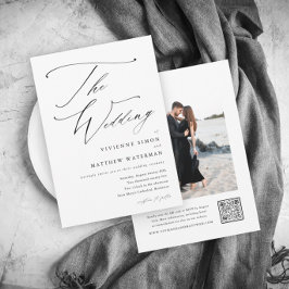 モダン シンプル ブラック＆ホワイト ウェディング 招待状