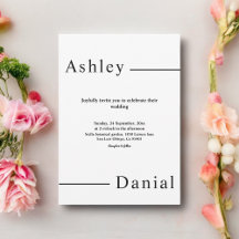 モダン シンプル ブラック＆ホワイト エレガント ウェディング