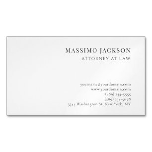 モダン シンプル ブラック&ホワイト マグネット名刺