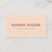 モダン,シンプル,プロフェッショナル,サロン,桃 名刺 (正面)