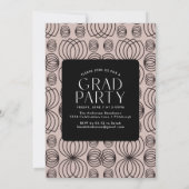 モダン シンプル ホワイト フォト 卒業パーティー 招待状 (裏面)