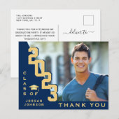 モダン シンプル ミニマリスト 卒業 ありがとうございます ポストカード (正面/裏面)