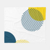 モダン,シンプル,ミニマルトレンディー都市抽象芸術 フリースブランケット (正面(横))