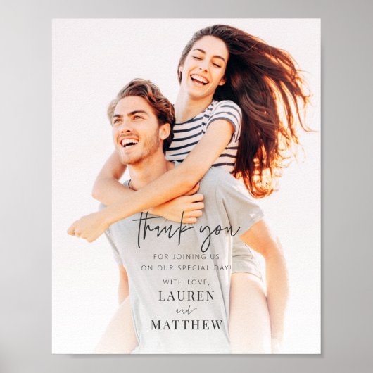 モダン シンプル ミニマル おしゃれ ウェディング サンクス ポスター (正面)