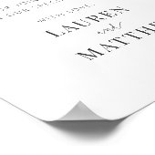 モダン シンプル ミニマル チック ウェディング サンクス ポスター (角)