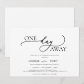 モダン シンプル ミニマル リハーサル ディナー 招待状 (正面/裏面)