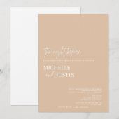 モダン シンプル ミニマル リハーサル ディナー 招待状 (正面/裏面)