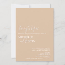 モダン シンプル ミニマル リハーサル ディナー 招待状