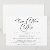 モダン シンプル ミニマル リハーサル ディナー 招待状 (正面/裏面)