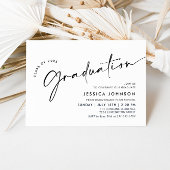 モダン シンプル ミニマル 卒業パーティー 招待状