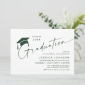 モダン シンプル ミニマル 卒業パーティー 招待状 (スタンド正面)