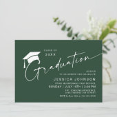 モダン シンプル ミニマル 卒業パーティー 招待状 (スタンド正面)