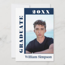 モダン シンプル ミニマル 2 フォト 卒業パーティー