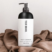 モダン シンプル ミニマル 4 OZ 化粧品ボトルラベル 長方形シール