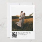 モダン シンプル ラスティック カントリー シック フォト ウェディング 招待状 (裏面)