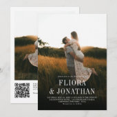 モダン シンプル ラスティック カントリー シック フォト ウェディング 招待状 (正面/裏面)