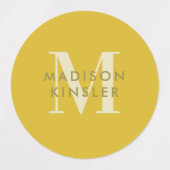 モダン シンプル 初期 ボヘミア ワンタッチ ネームラベル ラベル (デザイン1)