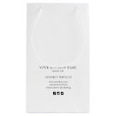 モダン シンプル 小規模ビジネス ありがとう スモールペーパーバッグ (裏面)