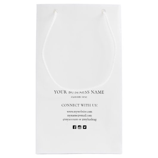 モダン シンプル 小規模ビジネス 御礼 スモールペーパーバッグ (裏面)