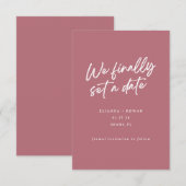 モダン シンプル 私たちついに結婚日を決定しました セーブザデート (正面/裏面)