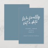 モダン シンプル 私たちついに結婚日を決定しました セーブザデート (正面/裏面)