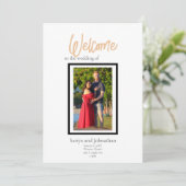 モダン・シンプル・結婚式 プログラム (スタンド正面)