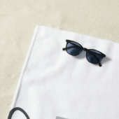 モダン,シンプル，自由霊カッコいいのタイポグラフィ ビーチタオル (インサイチュ)