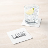 モダン,シンプル，都市カッコいいデザインラブアトランタ スクエアペーパーコースター (インサイチュ)