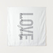 モダン,シンプル，都市カッコいいデザインラブニュージャージー タペストリー (正面(横))